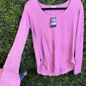 Lucky Brand over sized waffle knit Pink‎ long Sleeve NWT